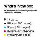 HP 6ZC73AE/903 Ink cartridge multi pack Bk,C,M,Y 12.4ml + 3x4.5ml Pack=4 for HP OfficeJet Pro 6860/6950