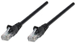 Intellinet Network Patch Cable, Cat6A, 0.25m, Black, Copper, S/FTP, LSOH / LSZH, PVC, RJ45, Gold Plated Contacts, Snagless, Booted, Lifetime Warranty