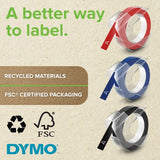 Dymo S0847730 Embossing tape 3D black 9mmx3m Pack=3 for Dymo 3D 9mm