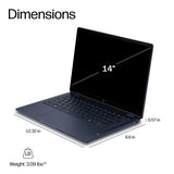 HP OmniBook X Flip 2-in-1 Laptop Next Gen AI 14-kc0000nax Copilot+ PC AMD Ryzen™ AI 5 35.6 cm (14") Touchscreen 2K 16 GB LPDDR5x-SDRAM 512 GB SSD Wi-Fi 7 (802.11be) Windows 11 Home Blue