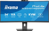 iiyama ProLite XCB3497WQSNPH-B1 computer monitor 86.4 cm (34") 3440 x 1440 pixels UltraWide Quad HD LED Black