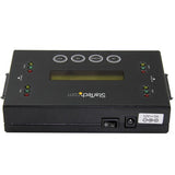 StarTech.com 1:1 Standalone Hard Drive Duplicator & Eraser, USB Thumb Drive and SATA HDD/SSD Disk Cloner & Eraser, LCD display, TAA Compliant, OS Independent