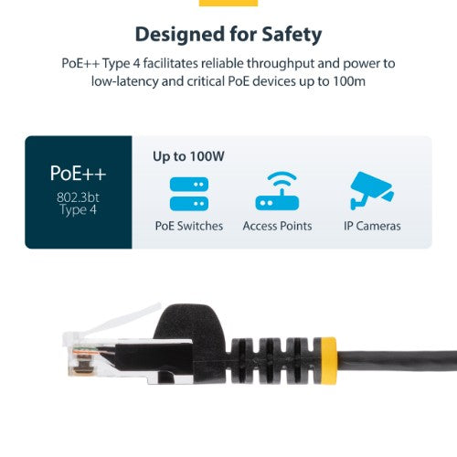 StarTech.com 1.5 m CAT6 Cable - Slim - Snagless RJ45 Connectors - Black