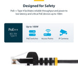 StarTech.com 1.5 m CAT6 Cable - Slim - Snagless RJ45 Connectors - Black