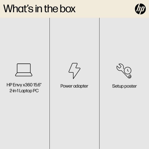 HP ENVY x360 15-fh0000na AMD Ryzen™ 7 7730U Hybrid (2-in-1) 39.6 cm (15.6") Touchscreen Full HD 16 GB LPDDR4x-SDRAM 512 GB SSD Wi-Fi 6E (802.11ax) Windows 11 Home Black