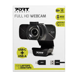 Port Designs 900078 webcam 2 MP 1920 x 1080 pixels USB Black