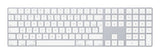 Apple Magic w/ Numeric Keypad keyboard Universal Bluetooth AZERTY French Silver, White