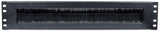 Intellinet 19" Cable Entry Panel, 2U, with Brush Insert, Black