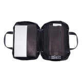 R-Go Tools Laptop bag R-Go Viva, full-grain leather, with integrated laptop stand, shoulder strap, 15.6-inch, black