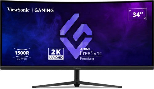 Viewsonic VX3418C-2K computer monitor 86.4 cm (34") 3440 x 1440 pixels UltraWide Quad HD Black