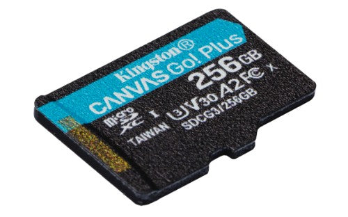Kingston Technology Canvas Go! Plus 256GB microSDXC Canvas Go Plus 170R A2 U3 V30 Card + ADP