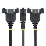 StarTech.com 2m Panel Mount USB Cable A to A, M/F, USB-A Male to Female Extension Cable, USB 5Gbps Panel Mount Adapter Cable
