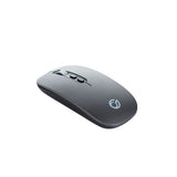 connektgear KB238 Wireless Multimedia UK Layout Keyboard & 5 Button Optical Mouse - Silver With Black Keys