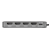 StarTech.com USB-C to Quad-Monitor Workstation Adapter, 4K 60Hz HDMI, 140W PD Passthrough for Laptop Charging, USB Port for Wireless Keyboard / Mouse, TAA