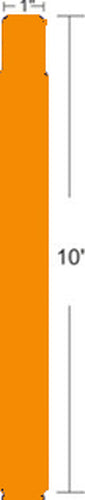 Zebra 10012712-6 printer label Orange Self-adhesive printer label