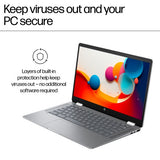 HP Chromebook x360 14b-cd0000na Intel® Core™ i3 i3-N305 35.6 cm (14") Touchscreen Full HD 8 GB LPDDR5-SDRAM 256 GB eUFS Wi-Fi 6 (802.11ax) ChromeOS Silver