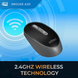 Adesso iMouse A30B mouse Universal Ambidextrous RF Wireless Optical 1200 DPI