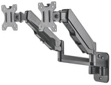 Manhattan Dual Wall Mount for TV & Monitors (Full Motion Gas Spring), For screens 17" to 32", VESA compatibility: 75x75mm and 100x100mm - check the dimensions of the four mounting holes on back of screen to ensure it fits, Max 8kg each, Black, Bracket
