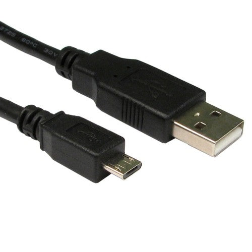 Cables Direct USB 2.0 Micro B, 1m USB cable USB A Micro-USB B Black