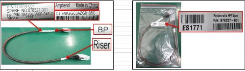 Hewlett Packard Enterprise HPE DL160/120 Gen10 LFF MB FIO Cbl Kit Rack Cable management kit