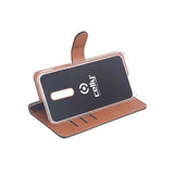 Celly Wally mobile phone case 15.5 cm (6.1") Folio Black, Brown
