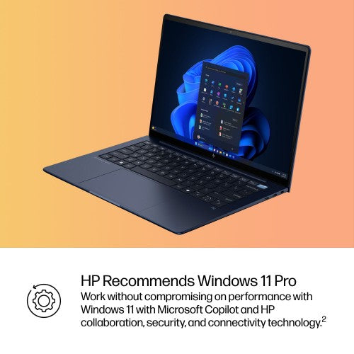 HP EliteBook Ultra G1i Next Gen AI PC Copilot+ PC Intel Core Ultra 7 256V Laptop 35.6 cm (14") Touchscreen 2.8K 16 GB LPDDR5x-SDRAM 512 GB SSD Wi-Fi 7 (802.11be) Windows 11 Pro Blue