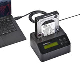 StarTech.com Single Bay Hard Drive Eraser, Standalone HDD/SSD Sanitizer, USB 3.0 to SATA II (3 Gbps), 9 Erase Modes, LCD Display, Secure Erase Hard Disk Sanitizer Dock, DB-9 Printer Port, TAA Compliant