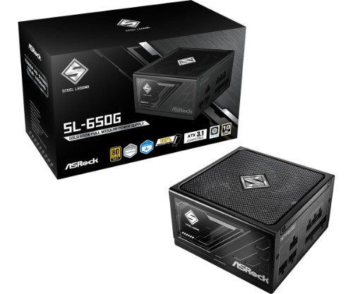 Asrock SL-650G Steel Legend power supply unit 650 W 20+4 pin ATX ATX Black