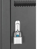 V7 30 Devices Schuko AC Charge Cart - Secure, Store and Charge Chromebooks, Notebooks and Tablets. Padded shelves with durable dividers, rubber casters, IEC 62368-1 Certified
