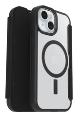 OtterBox React Folio for MagSafe Series for Apple iPhone 16e/15/14/13, transparent/black