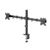 Hama Monitor Mount, 2 Monitors, Height-adjustable, Swivel/Tilt, 13" - 35", Black