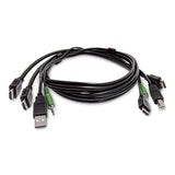 StarTech.com 10ft (3m) Dual-HDMI KVM Cable, USB 2.0, 3.5mm Audio, Universally Compatible Combo Cable for KVM Switches, TAA Compliant