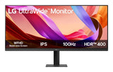 LG UltraWide U5 Monitor (34U511A) - 34-inch 21:9 UltraWide™ WFHD (2560x1080) IPS Display, sRGB 99%, HDR400, 100Hz Refresh Rate, Eye-Care Features, Clutter-free Design, Height Adjustable