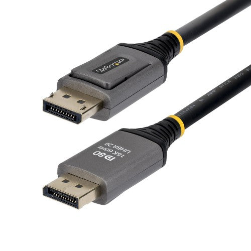 StarTech.com 1.5m DisplayPort 2.1 Cable, VESA Certified DP80 DisplayPort Cable, Uncompressed 10K/8K 60Hz, 16K 60Hz/8K 240Hz w/DSC 1.2a, DP 2.1 Monitor Cord
