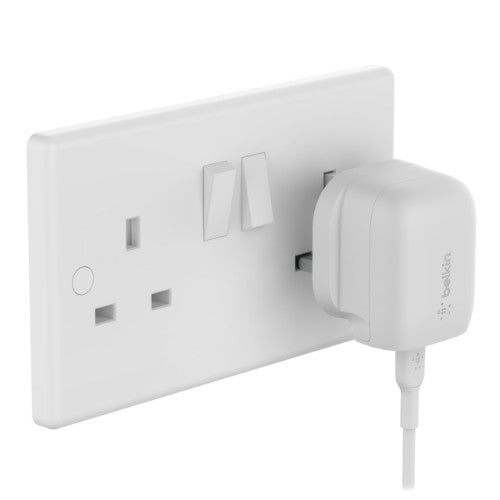 Belkin WCA006MY1MWH-B5 mobile device charger Universal White AC Fast charging Indoor