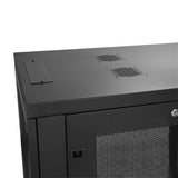 StarTech.com 4-Post 24U Server Rack Cabinet, Lockable 19" Data Rack Cabinet for Computer / AV / IT Equipment, Office / Home Network Rack with Casters & Adjustable Mounting Rails