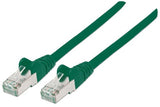 Intellinet Network Patch Cable, Cat6, 3m, Green, Copper, S/FTP, LSOH / LSZH, PVC, RJ45, Gold Plated Contacts, Snagless, Booted, Lifetime Warranty