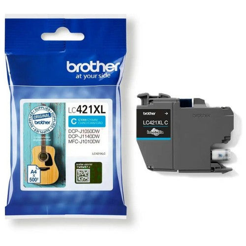 Brother LC-421XLC Ink cartridge cyan, 500 pages for Brother DCP-J 1050