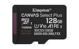 Kingston Technology 128GB microSDXC Canvas Select Plus Gen3 150MB/s A1 Card + Adapter