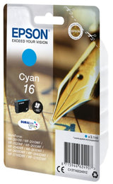 Epson C13T16224012/16 Ink cartridge cyan, 165 pages 3,1ml for Epson WF 2010/2660/2750
