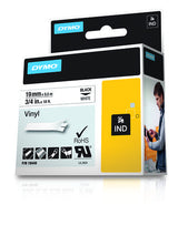 Dymo 18445/S0718620 Ribbon Vinyl black on white 19mm x 5,5m for Dymo Rhino 6-19mm/24mm