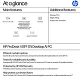 HP ProDesk 4 SFF G1i AI PC Intel Core Ultra 7 265 16 GB DDR5-SDRAM 512 GB SSD Windows 11 Pro Black