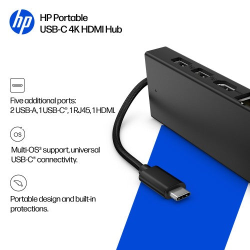 HP Portable USB-C 4K HDMI Hub