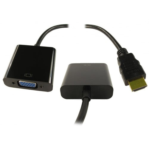 Cables Direct NLHDMI-HSV01 video cable adapter HDMI VGA (D-Sub) Black