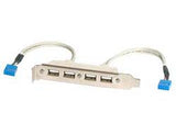 StarTech.com 4 Port USB A Female Slot Plate Adapter