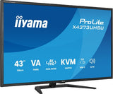 iiyama ProLite X4373UHSU-B2 computer monitor 108 cm (42.5") 3840 x 2160 pixels 4K Ultra HD LED Black