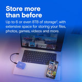 Crucial X10 4 TB USB Type-C USB 3.2 Gen 2x2 Blue