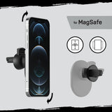 OtterBox Wireless Car Air Vent Mount for MagSafe, Strong Magnetic Alignment and Attachment with MagSafe, Easily Adjustable and Secure Design, Compatbile with iPhone 14/iPhone 13/iPhone 12 Series, Black