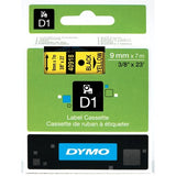 Dymo 40918/S0720730 DirectLabel-etikettes black on yellow 9mm x 7m for Dymo D1 6-12mm/19mm/24mm/9-12mm/9-19mm