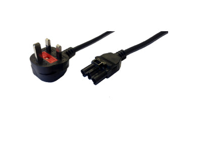 Cablenet 5m GST18 Female - UK 13Amp Plug Wieland Black PVC Power Leads  - Computer Cables - Cablenet